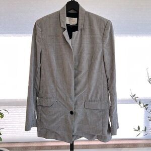 Brochu Walker Glen Plaid Blazer Grey Medium Classic Office Capsule Versatile